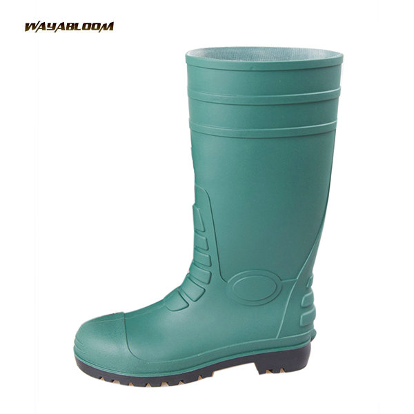 Factory steel toe gumboots waterproof Wellington industry working PVC safety rain boots