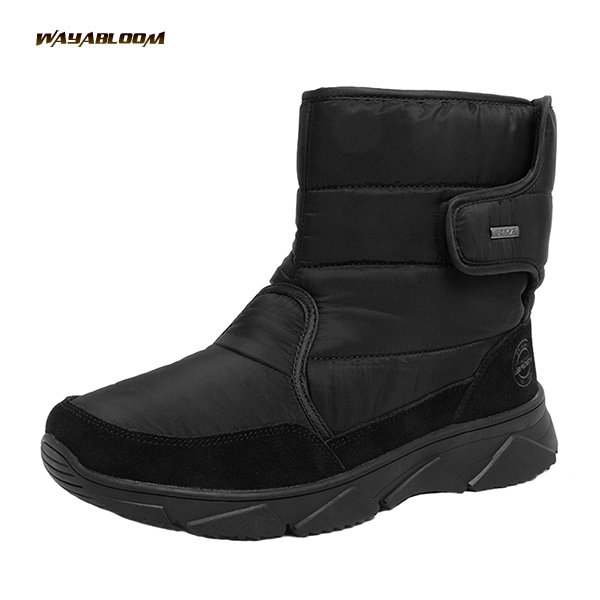 Warm snow boots Waterproof men's cotton shoes Outdoor short boots Thickened plush winter men's shoes