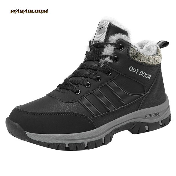 Winter plush warm cotton shoes casual sports unisex large outdoor hiking snow boots