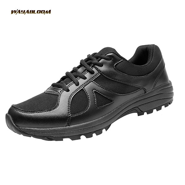Autumn sports flat heel front lace up black low top round toe board shoes as training shoes